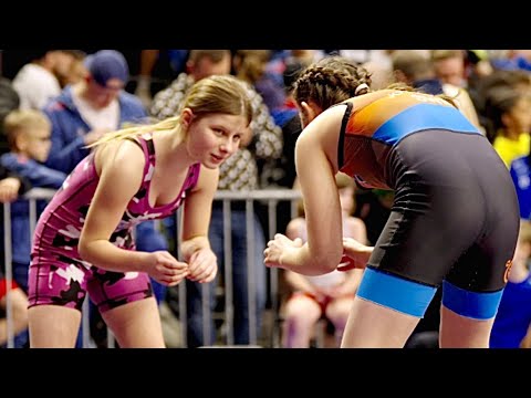 U13 Margarita Khainovska (EST) vs Gabriella Jovanovic (SWE) 45kg. Women girls wrestling. B-cam-man