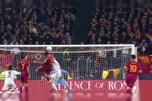 [Highlights] Mancini heads home from a free-kick cross, only for the ball to hit the crossbar