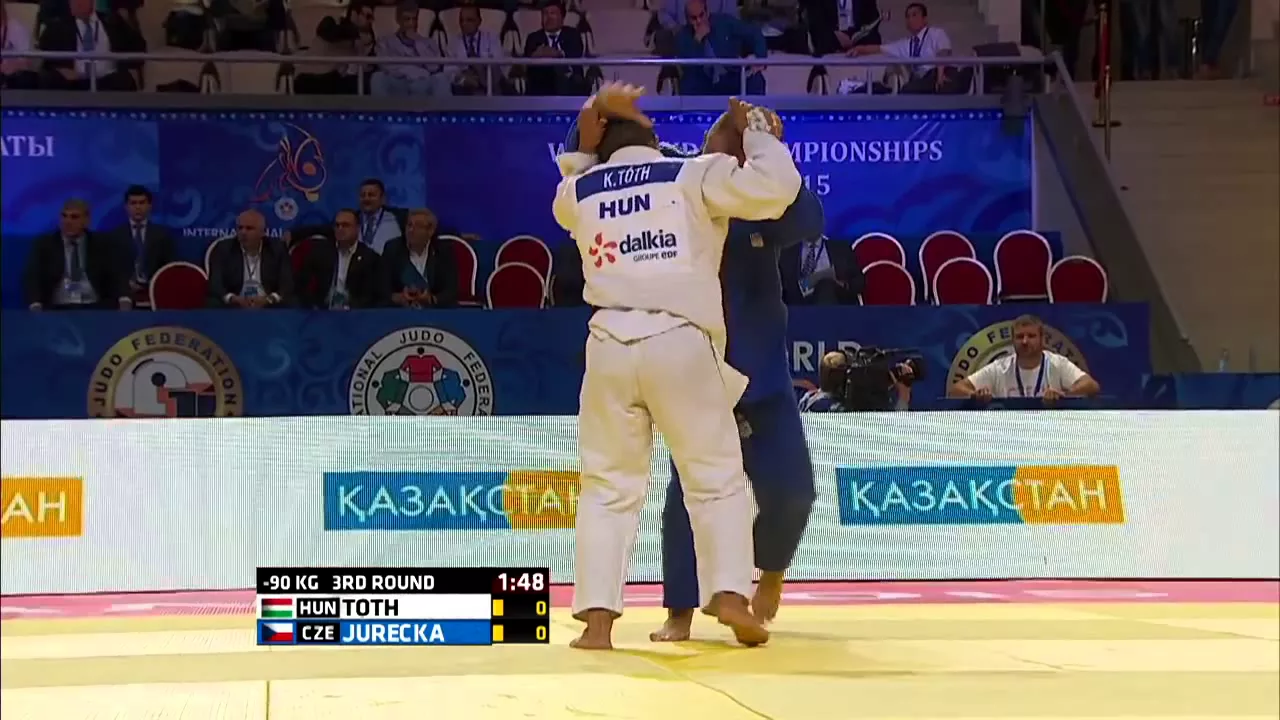 Krisztian Toth vs Alexandr Jurecka World Judo Championships 2015 - Astana background