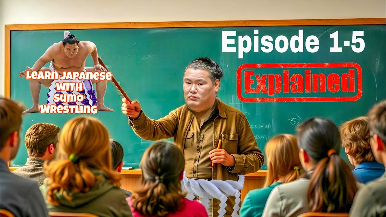 Learn Japanese with Sumo: Episode 1 - 5 compilation.