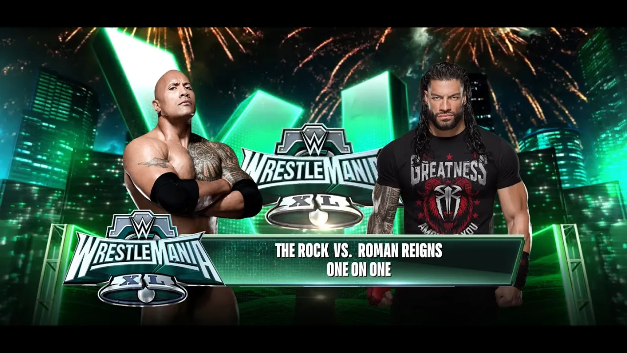 The Rock vs Roman Reigns background