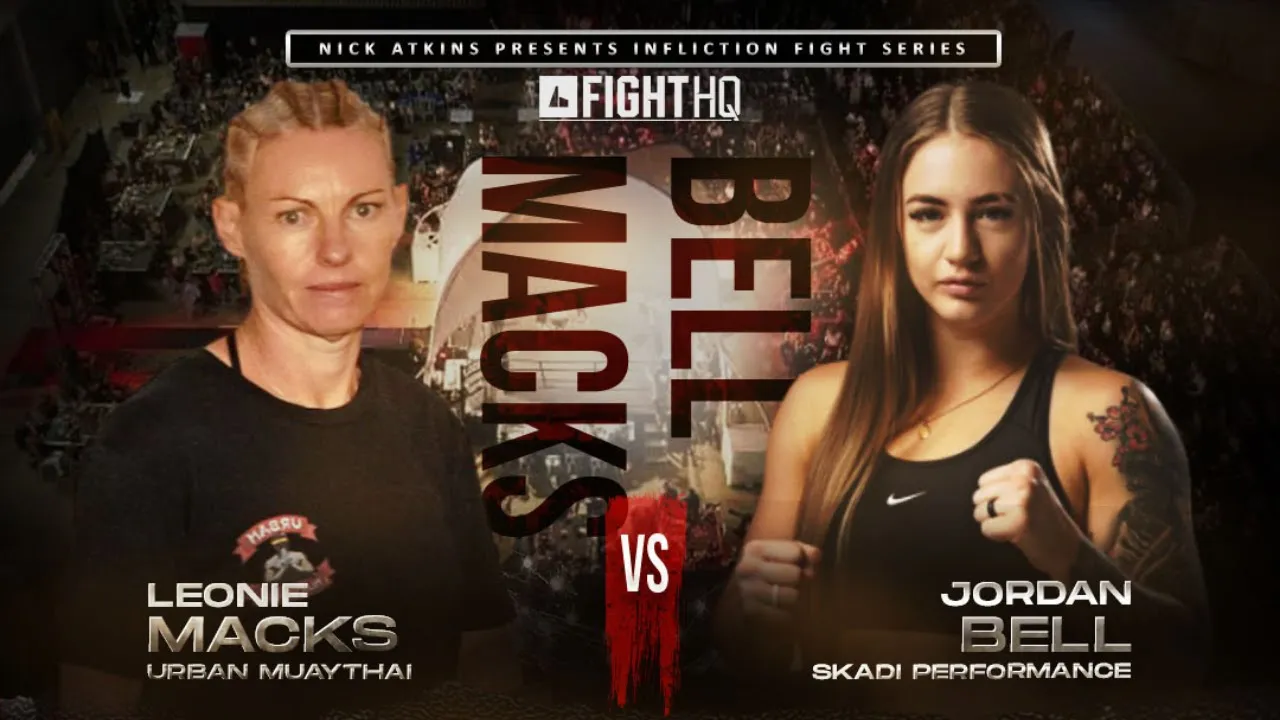 Leonie Macks Vs Jordan Bell - Infliction Fight Series backdrop
