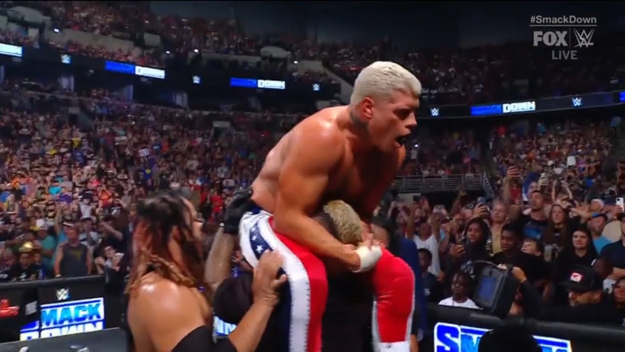 The Bloodline attacks Cody Rhodes - WWE SmackDown 7/19/2024