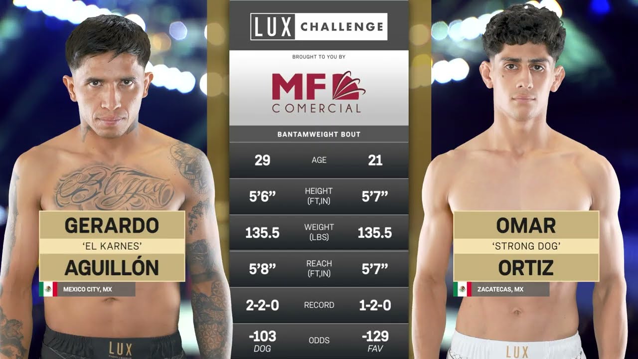 Omar "Strong Dog" Ortiz DOMINA a Gerardo "Karnes" Aguillón | Victoria por Decisión Unánime | LUX 055