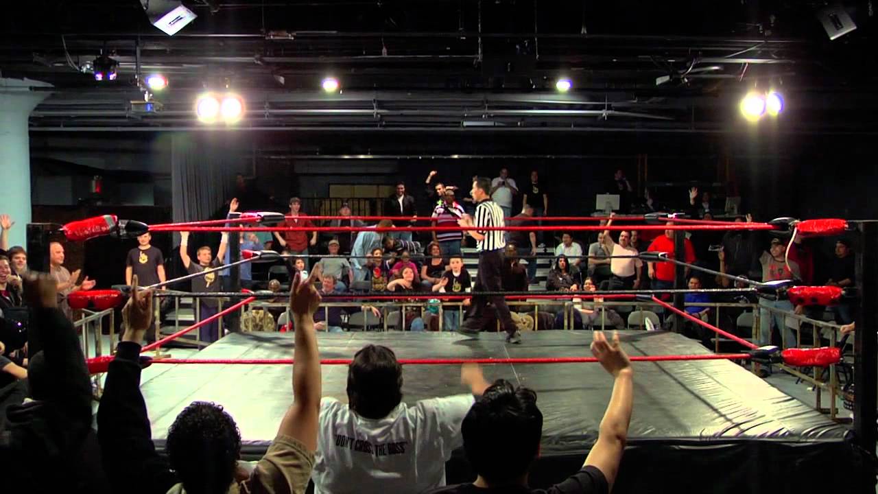 Ref Uncle Steven hypes the crowd at intermission at FWE Welcome to the Rumble