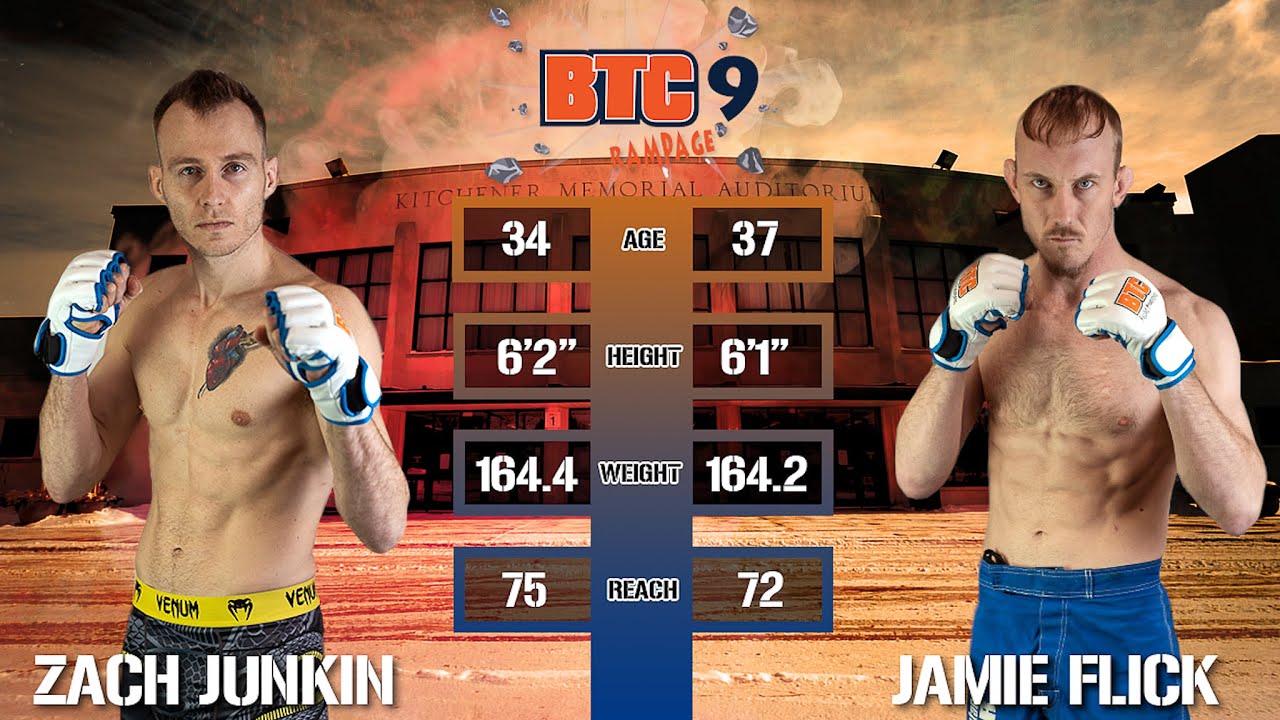 FASTEST KO in BTC Fight History | BTC 9: Rampage - Zach Junkin vs. Jamie Flick - Match #2 background
