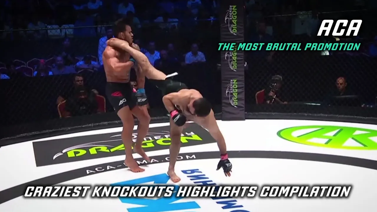 JUST THE CRAZIEST KNOCKOUTS ☢️ ACA Brutal Promotion - Highlights backdrop