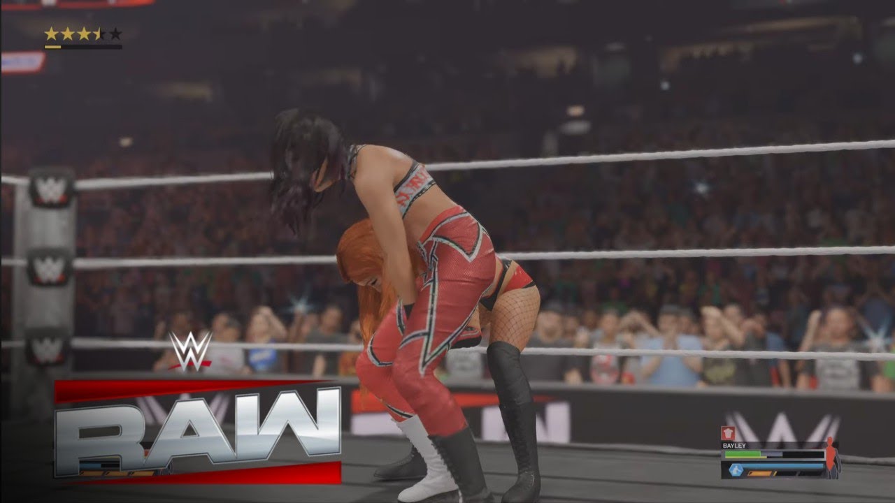 WWE 2K25 Bayley vs Becky Lynch background