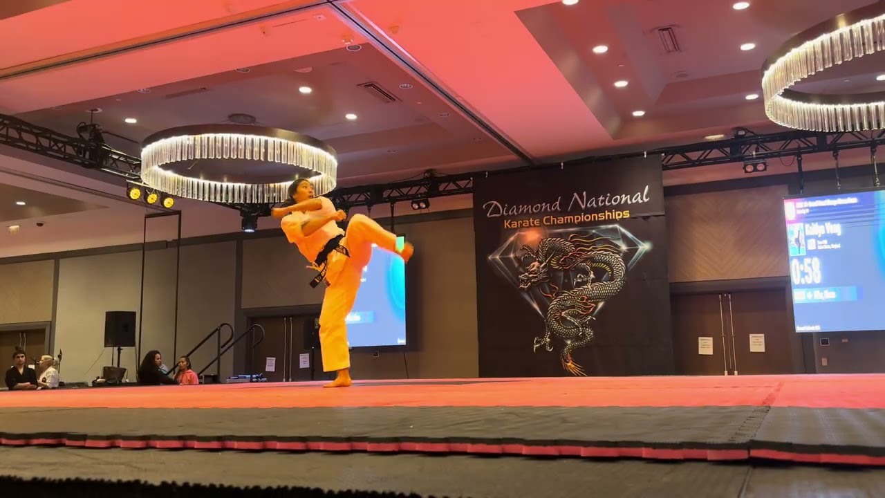 Kaitlyn Vong Women’s Traditional Forms Run Off - Diamond Nationals 2025 backdrop