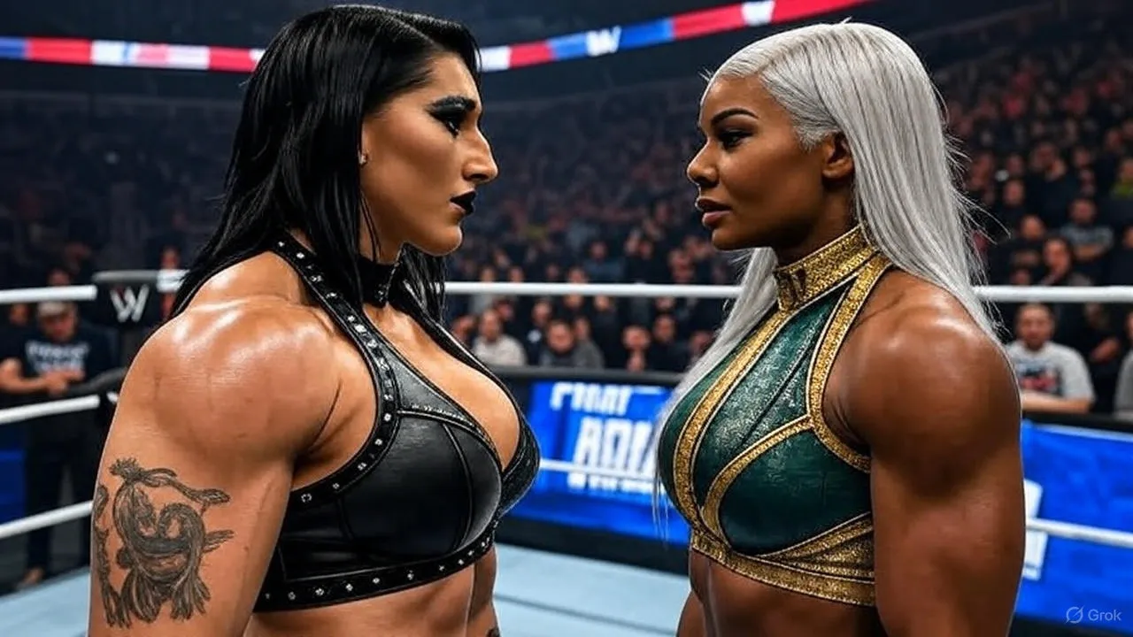WWE 2K25 - Rhea Ripley vs. Jade Cargill - FULL MATCH : WWE 16 Oct 2025 background