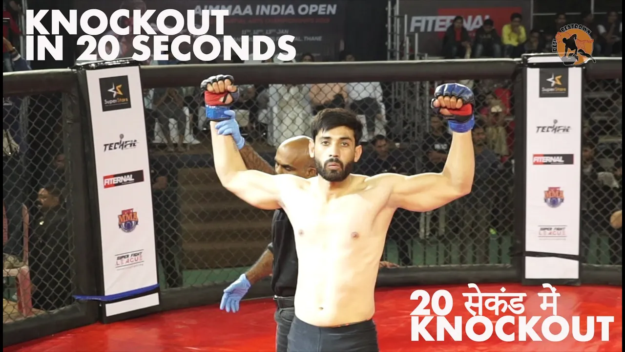 Knockout by Devyansh Tyagi | Amateur MMA | AIMMAA Nationals 2019 background