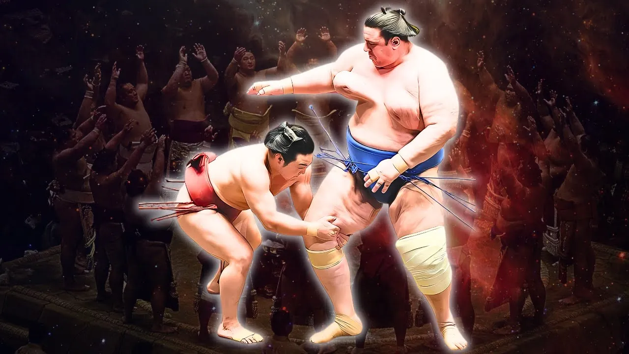 Small sumo wrestlers taking on opponents almost twice their size