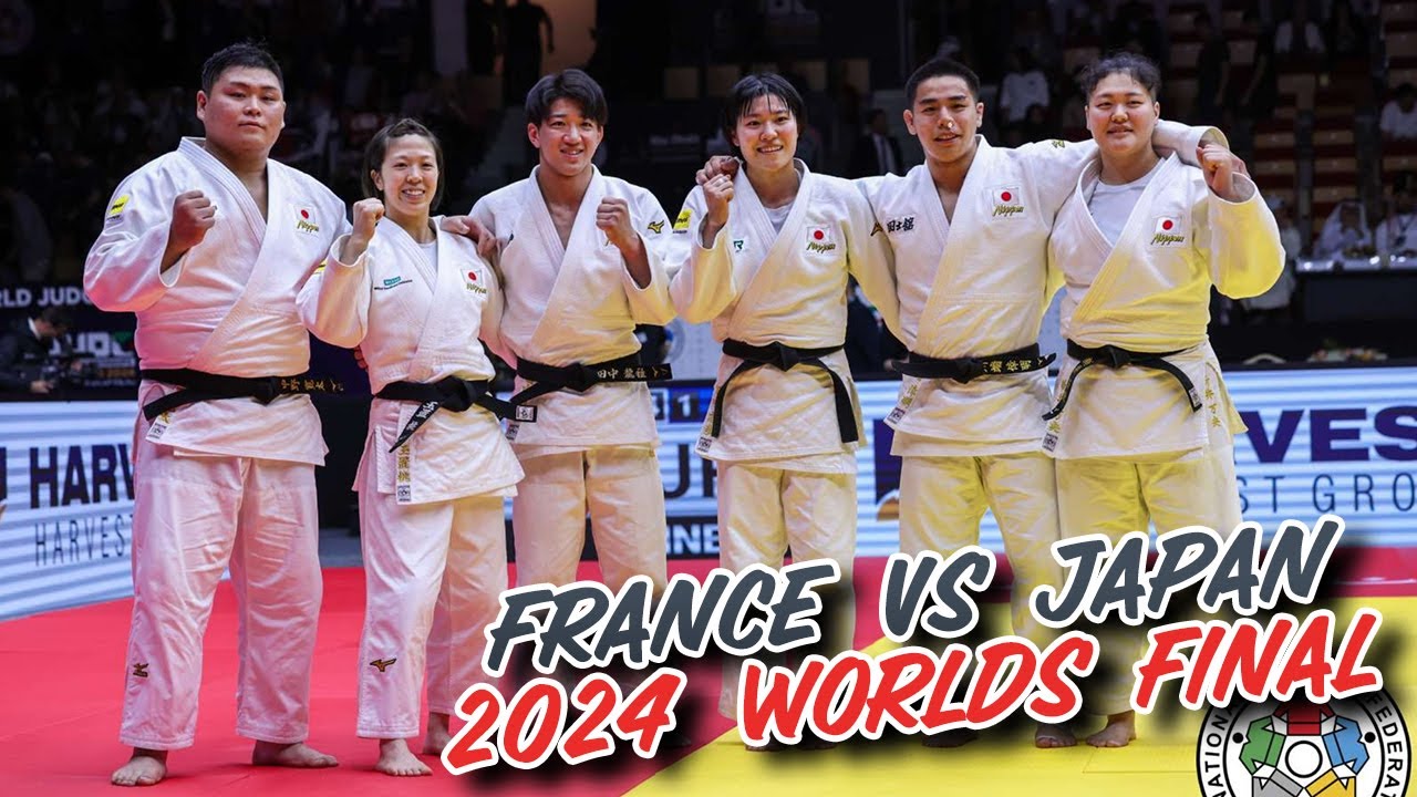 Judo Worlds 2024 FINAL JAPAN vs FRANCE Teams Event - Judo World Championships 2024 世界選手権団体戦決勝 background
