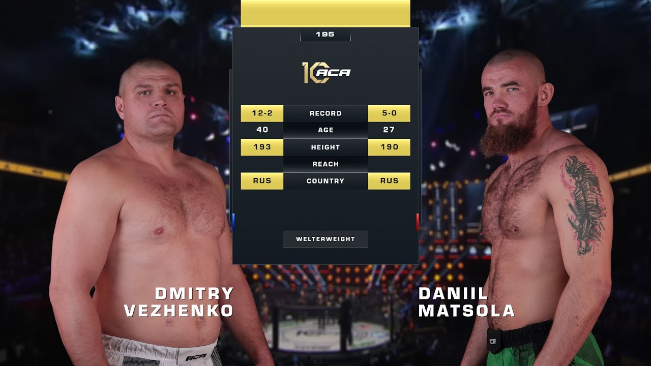 Дмитрий Веженко vs. Даниил Мацола | Dmitriy Vezhenko vs. Daniil Matsola | ACA 195
