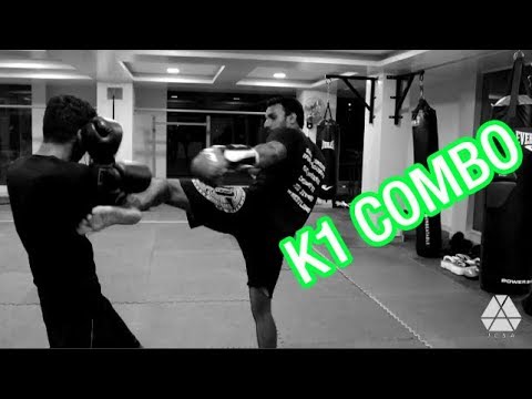 K1 Kickboxing combo background