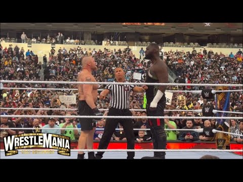Omos vs Brock Lesnar Full Match - Wrestlemania 39 backdrop