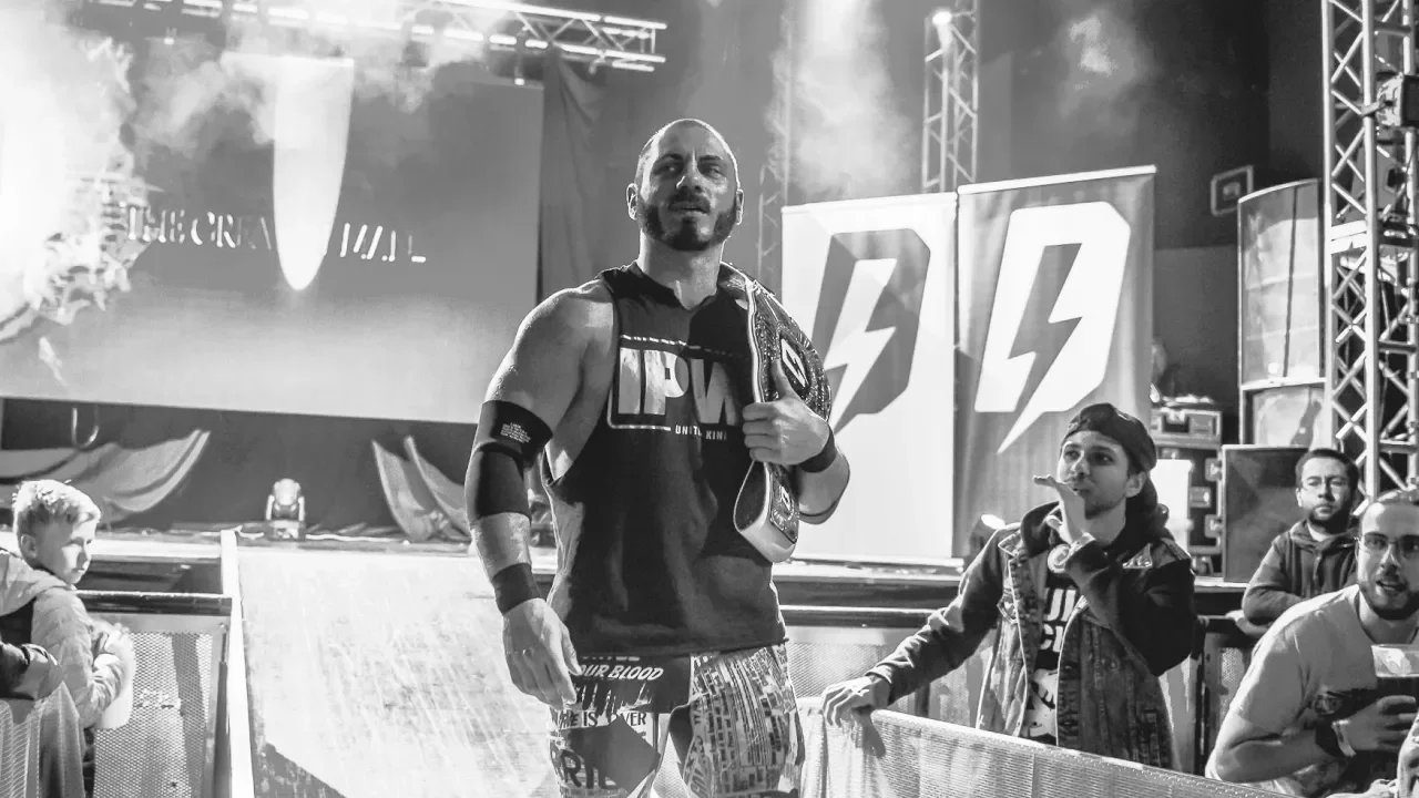 Austin Aries vs. Travis Banks - World Title Match (Defiant Wrestling #5) background