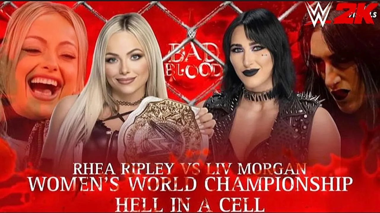 Liv Morgan vs Rhea Ripley WWE Women World Championship Match Extreme Rules #wwe #wwe2k24 background