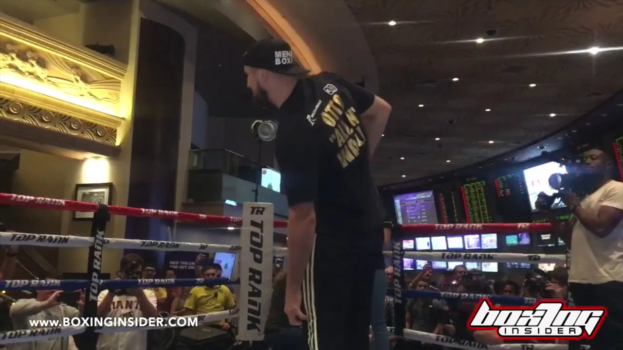 OTTO WALLIN WORKS OUT IN LAS VEGAS AHEAD OF TYSON FURY FIGHT background