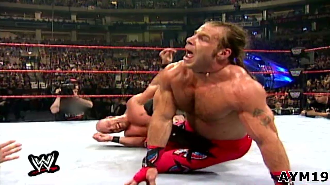"Stone Cold" Steve Austin vs Shawn Michaels Wrestlemania 14 Highlights background