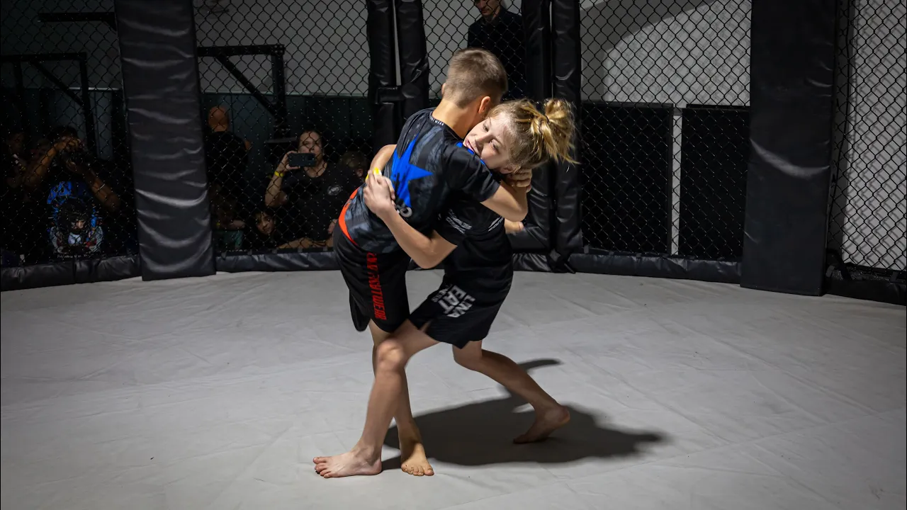 Arm bar finish youth BJJ match
