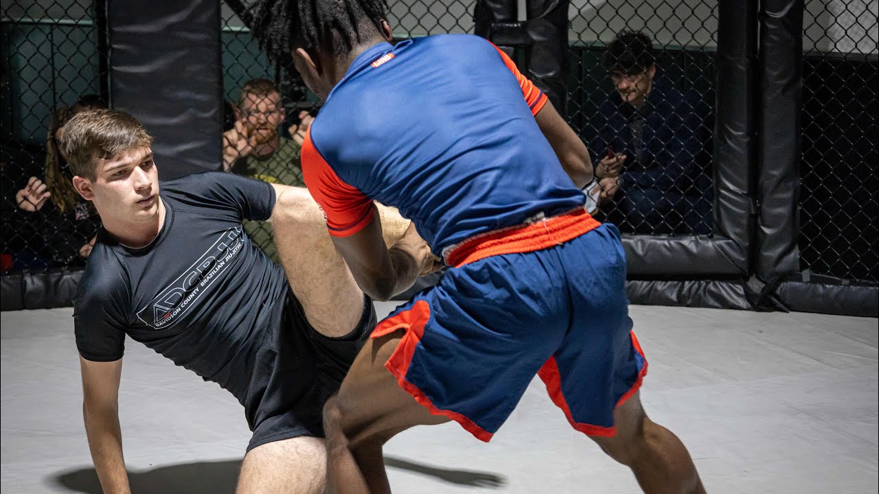 Nogi match. Wrestling background