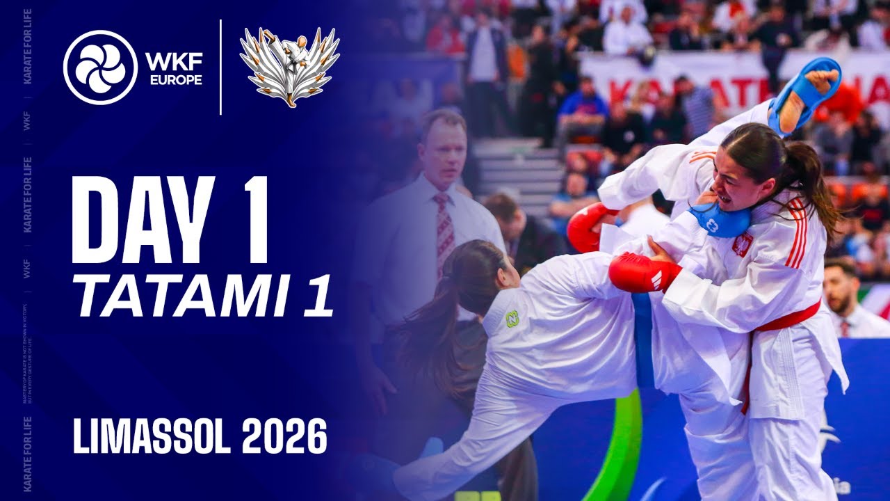 EKF KARATE | Day 1 - Tatami 1 | EKF Cadet, Junior & U21 Championships Limassol