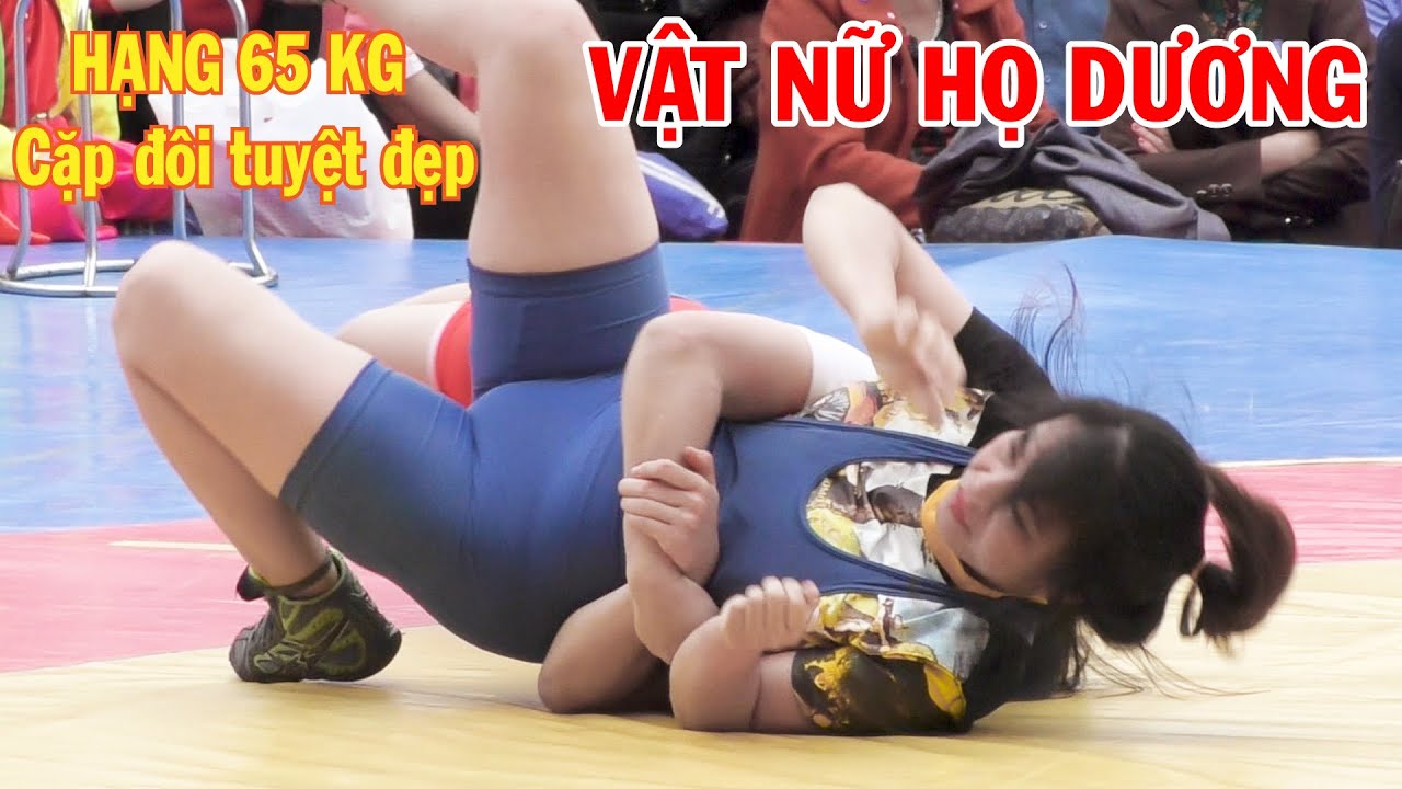 Vật Nữ Họ Dương - trận 16 hạng 65 kg Rất đẹp. Womens wrestling. background