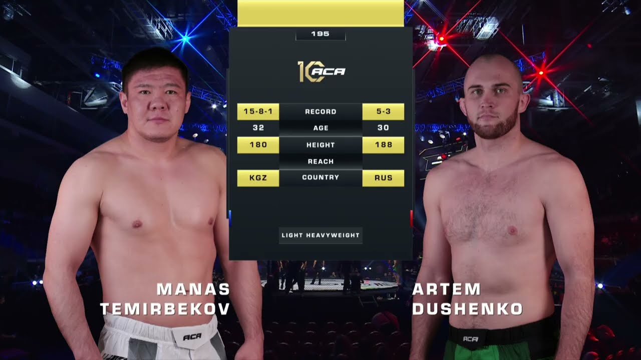 Манас Темирбеков vs. Артем Душенко | Manas Temirbekov vs. Artem Dushenko | ACA 195