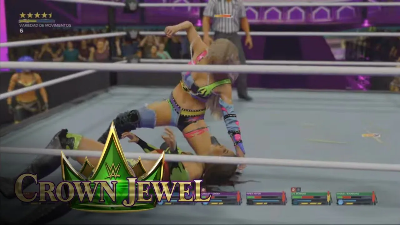 WWE 2K24 the judgement Day vs Candice leare y Nia Jax vs agents secretos