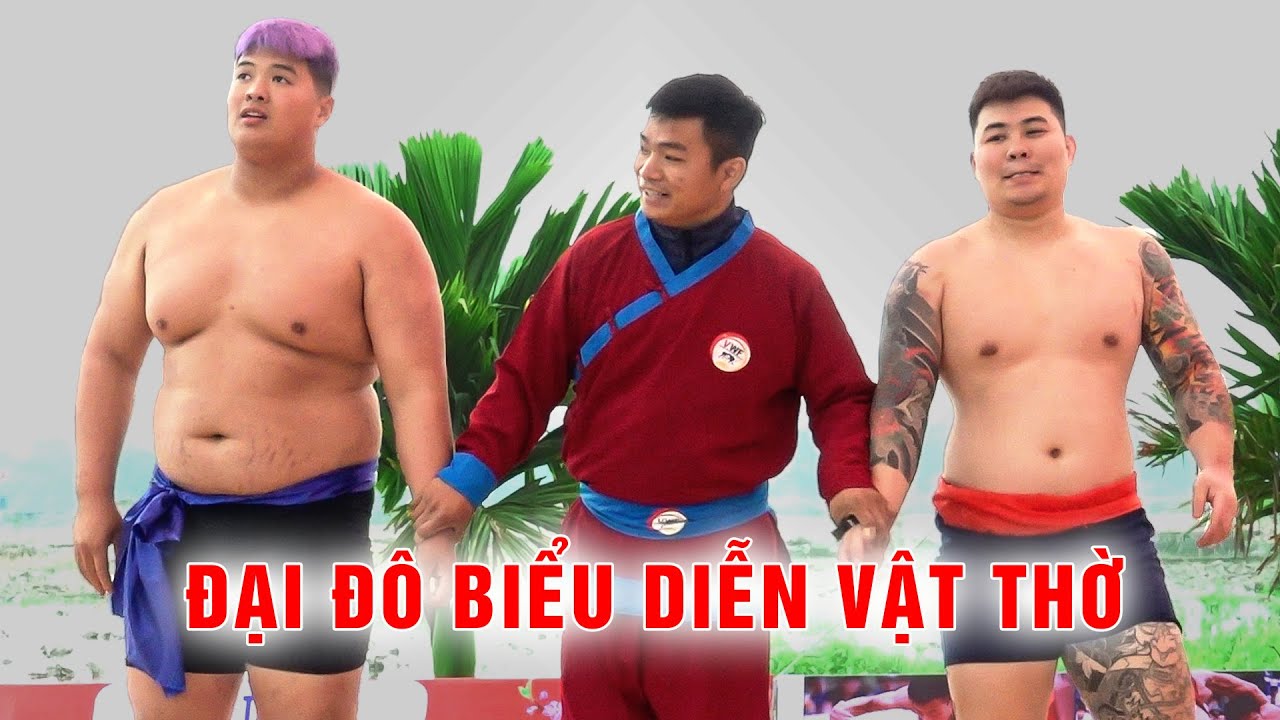 Biểu Diễn Vật Thờ . The Techniques of Vietnamese Women's Wrestling background