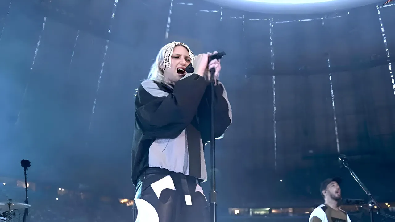 Linkin Park performance at UEFA Champions League Final Opening Ceremony 2025 vs PSG vs Inter Milan background