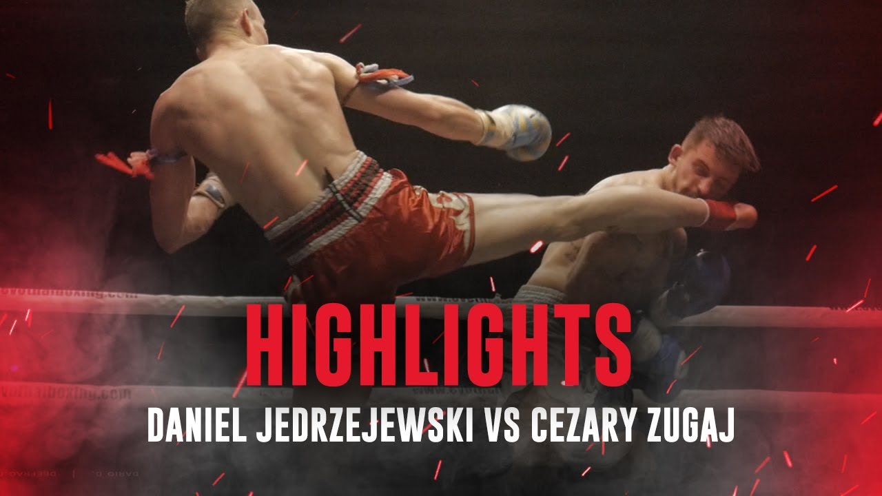 Highlights: Daniel Jedrzejewski vs Cezary Zugaj | Evo Thai Boxing Series background