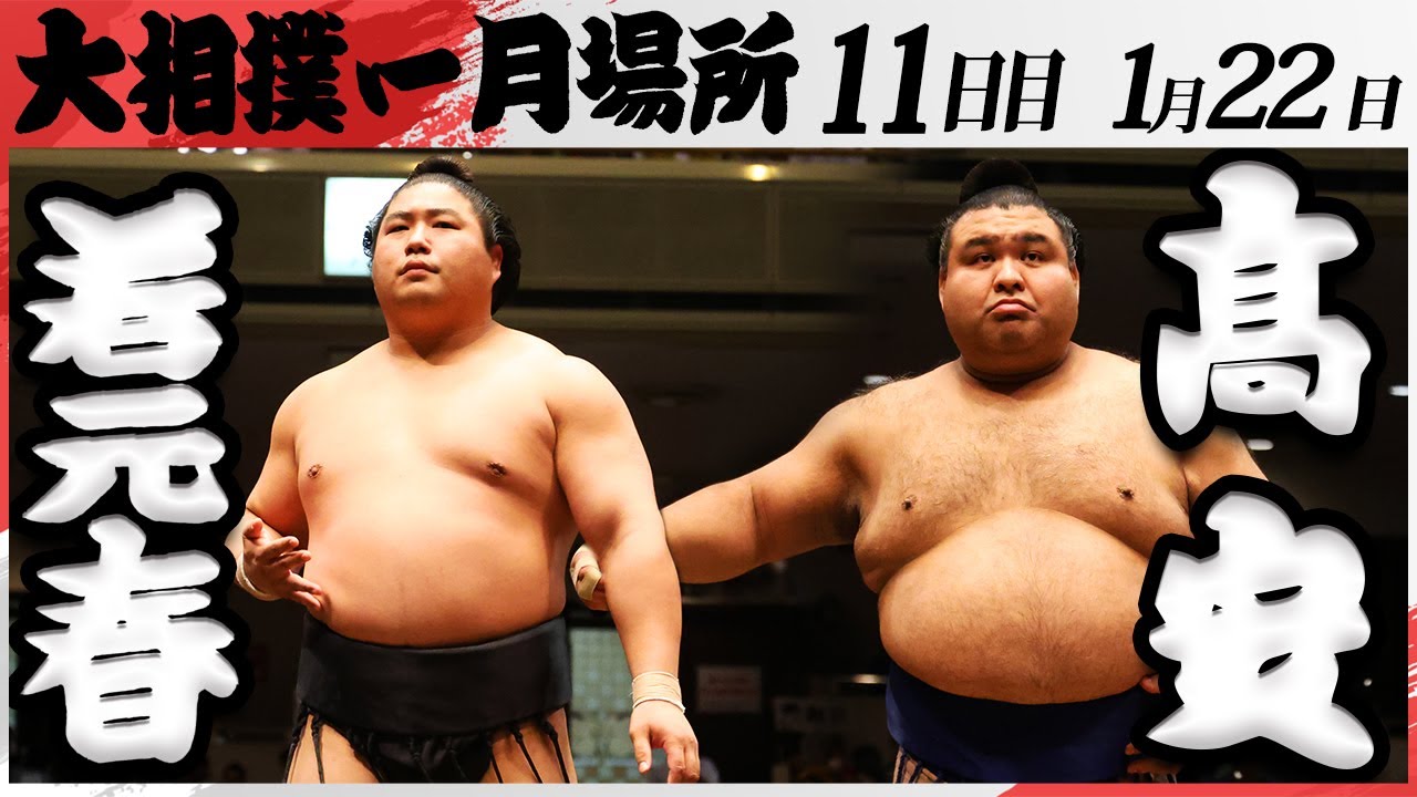 大相撲 若元春ー髙安<令和7年一月場所・11日目>SUMO background