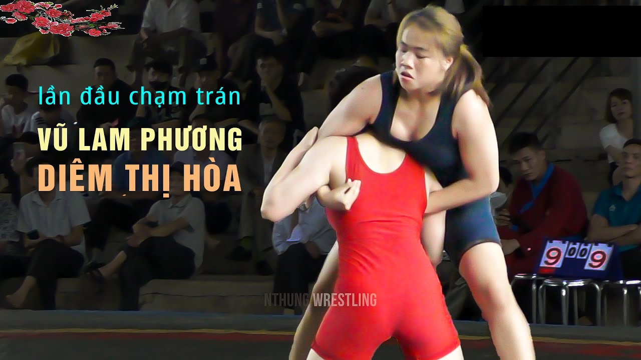 Vật nữ - VŨ LAM PHƯƠNG - DIÊM THỊ HÒA. Women wrestling. background