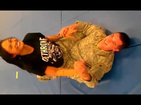 Female Marine vs Male Marine background