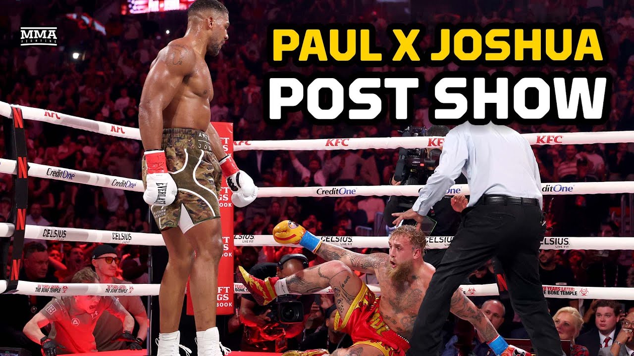 Paul vs. Joshua Results & LIVE Reaction | Anthony Joshua KNOCKS OUT Jake Paul | MMA Fighting