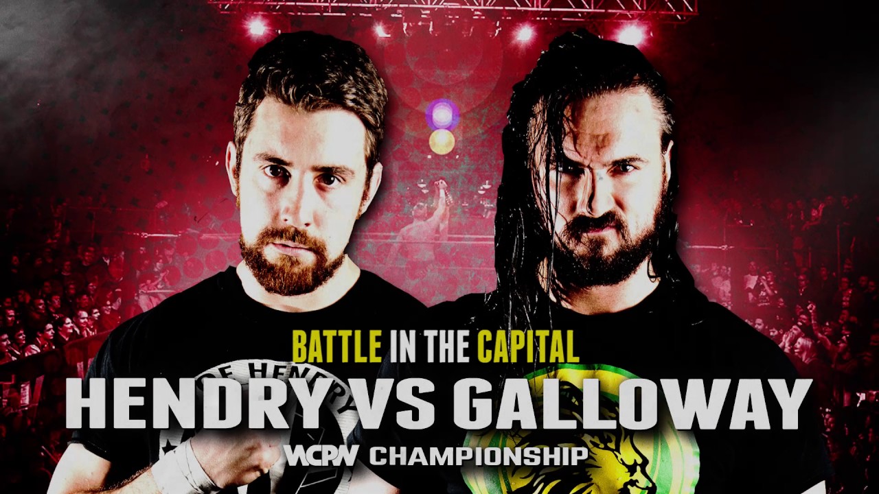 Drew Galloway vs Joe Hendry - Battle In The Capital background