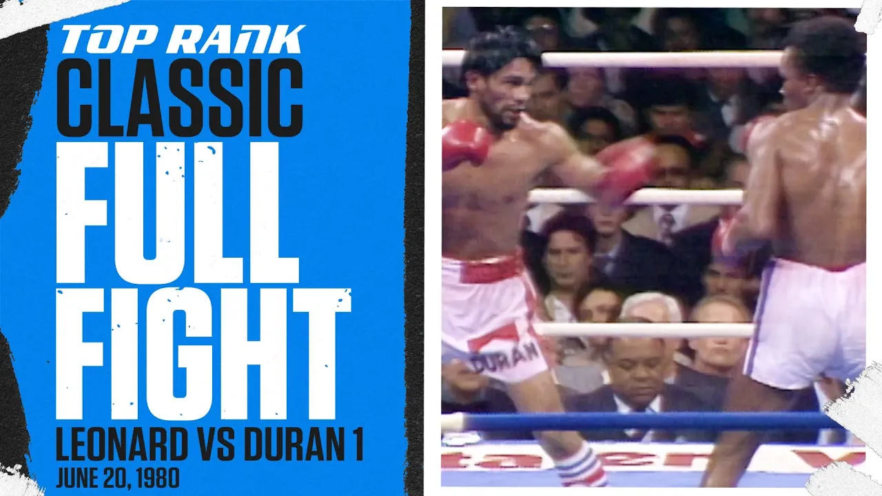 Sugar Ray Leonard vs Roberto Duran 1 | The Brawl In Montreal | ON THIS DAY FULL FIGHT | JUN 20, 1980 background