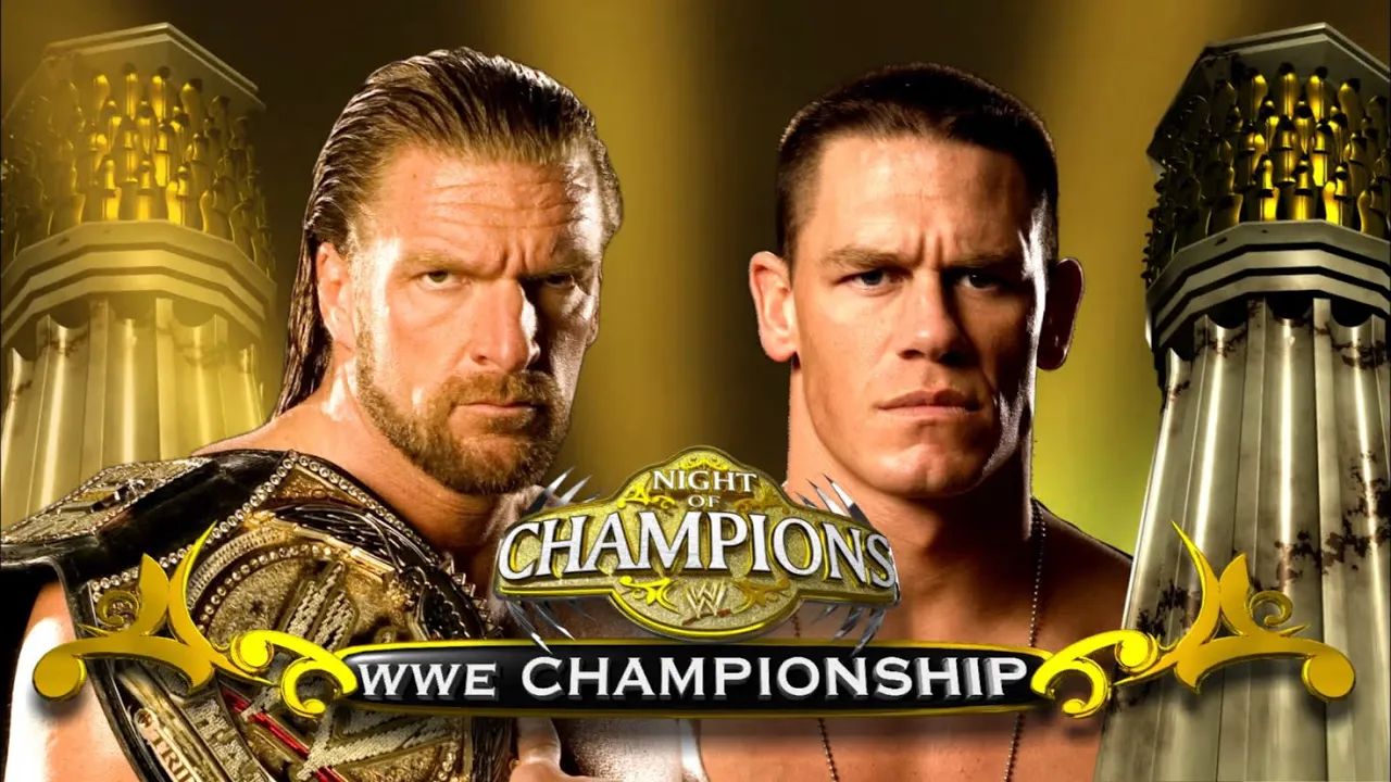 Story of Triple H vs. John Cena | Night Of Champions 2008 background
