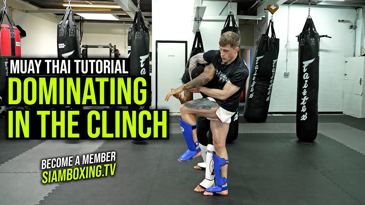 Dominating in the clinch - Muay Thai Tutorial with Liam Griffin background