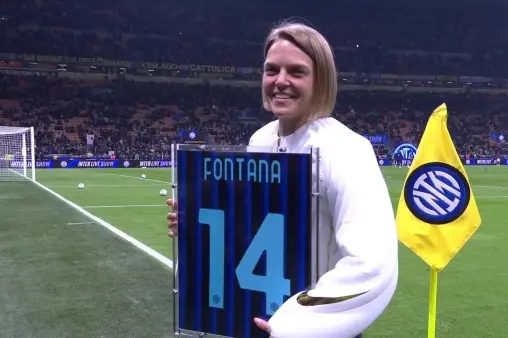 [Highlights] Milan Winter Olympics champion - Italian athlete Fontana visits San Siro Stadium