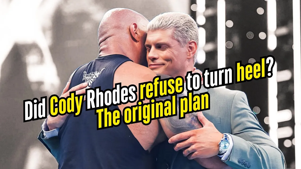 Did Cody Rhodes refuse to turn heel? The original plan. background