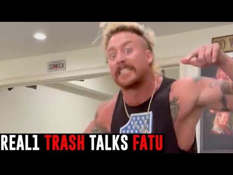 Real1 trash talks Fatu backdrop