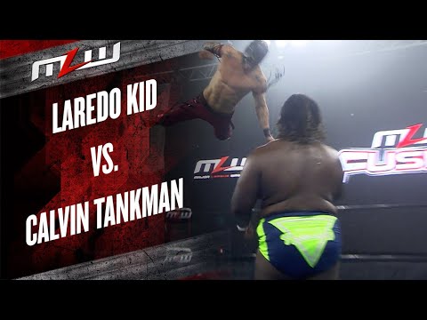 Calvin Tankman vs Laredo Kid background