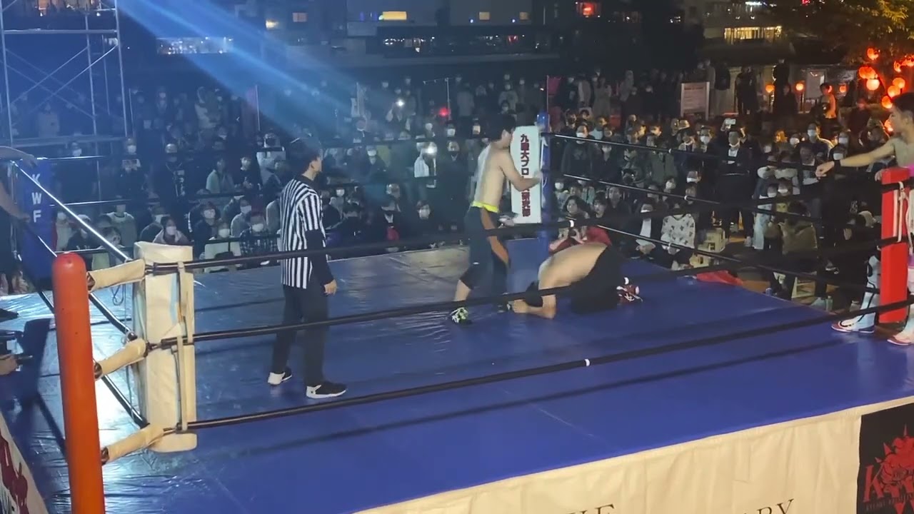 2022年中洲まつり二日目 オープニングマッチ20分一本勝負 モジャコング TAKOみちのく VS ごーるど・太すてぃん 相田てつを background