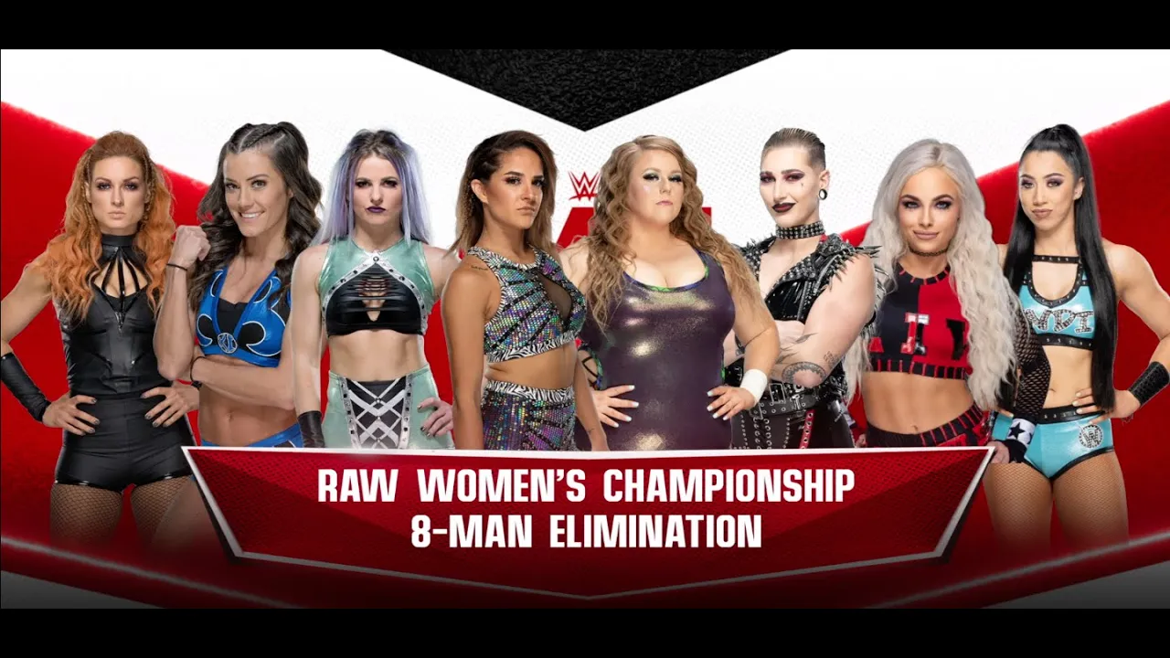 8-Women Elimination Match: Raw Women's Championship background