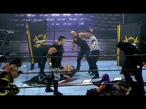 Calvin Tankman saves Injustice from Fatu & CONTRA background