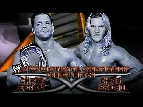 Chris Jericho vs Chris Benoit Ladder Match Royal Rumble 2001 Highlights background