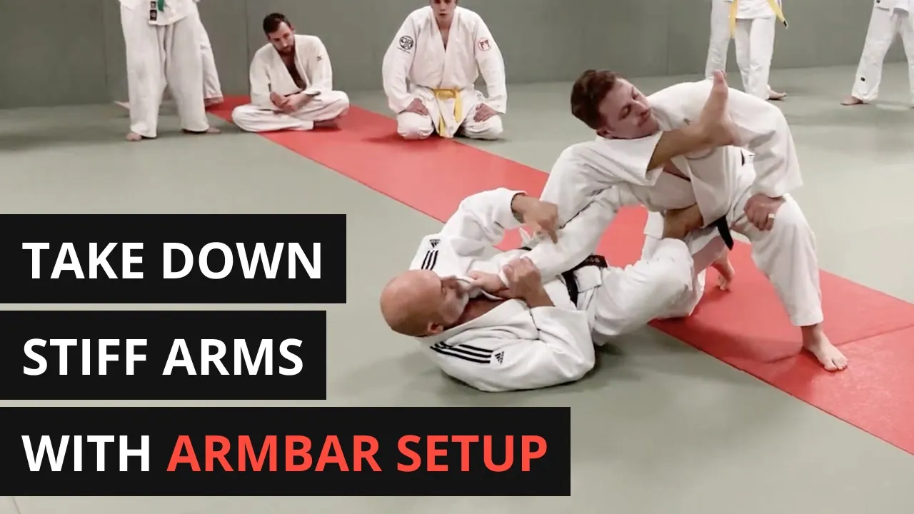 How to Takedown a Stiff Armed Opponent in Judo/BJJ background